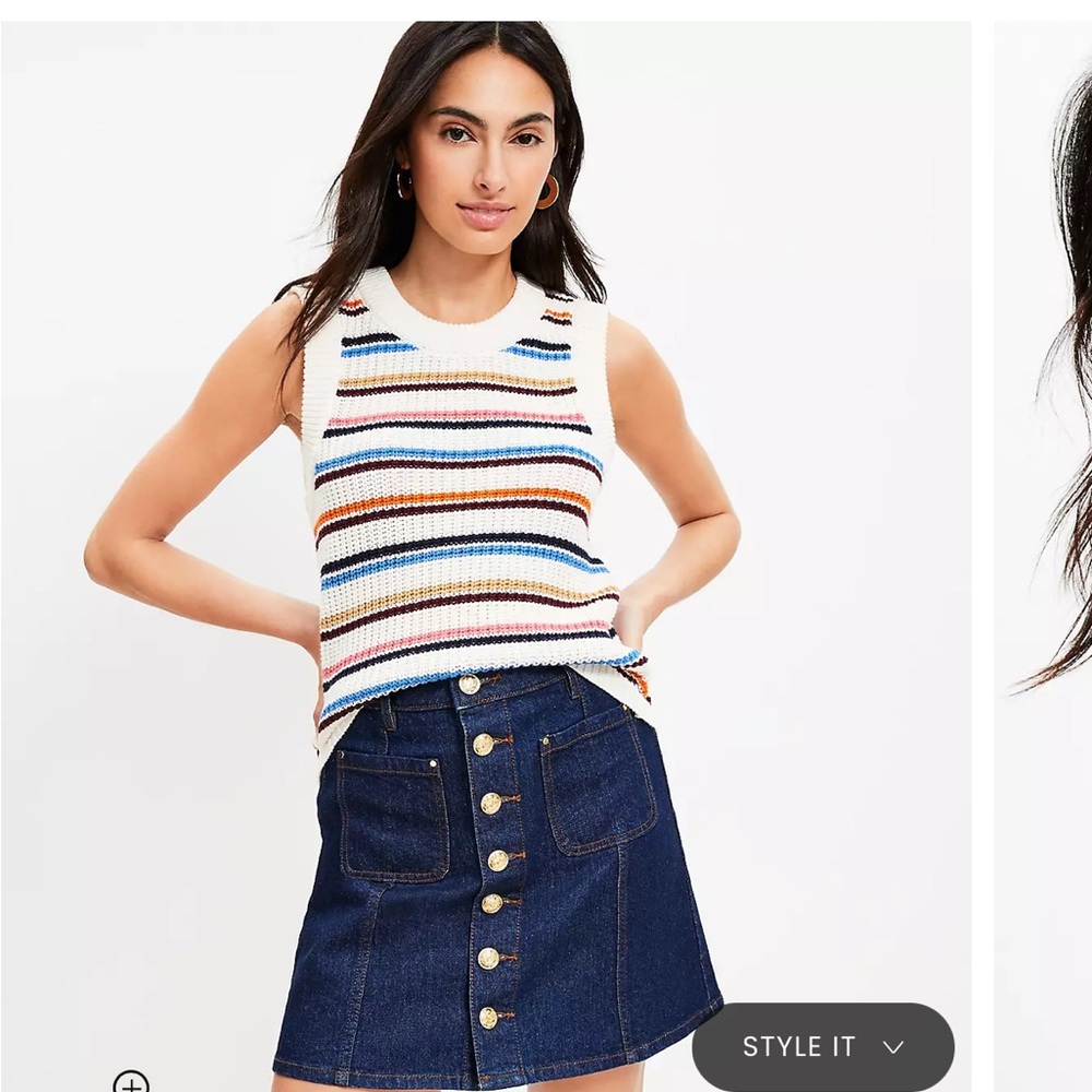 Striped sweater vest